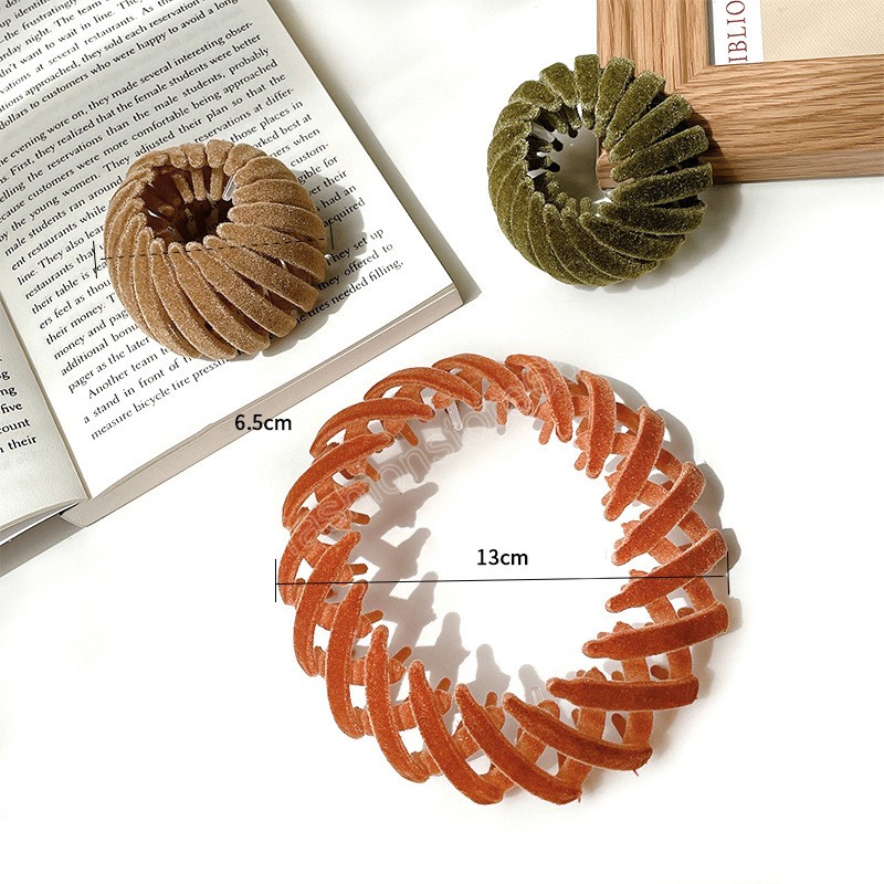 Fashion Women Bun Hair Claw Clamps Horsetail Buckle Hair Clip Bird Nest Expanding Hair Accessories Female Ponytail Holder