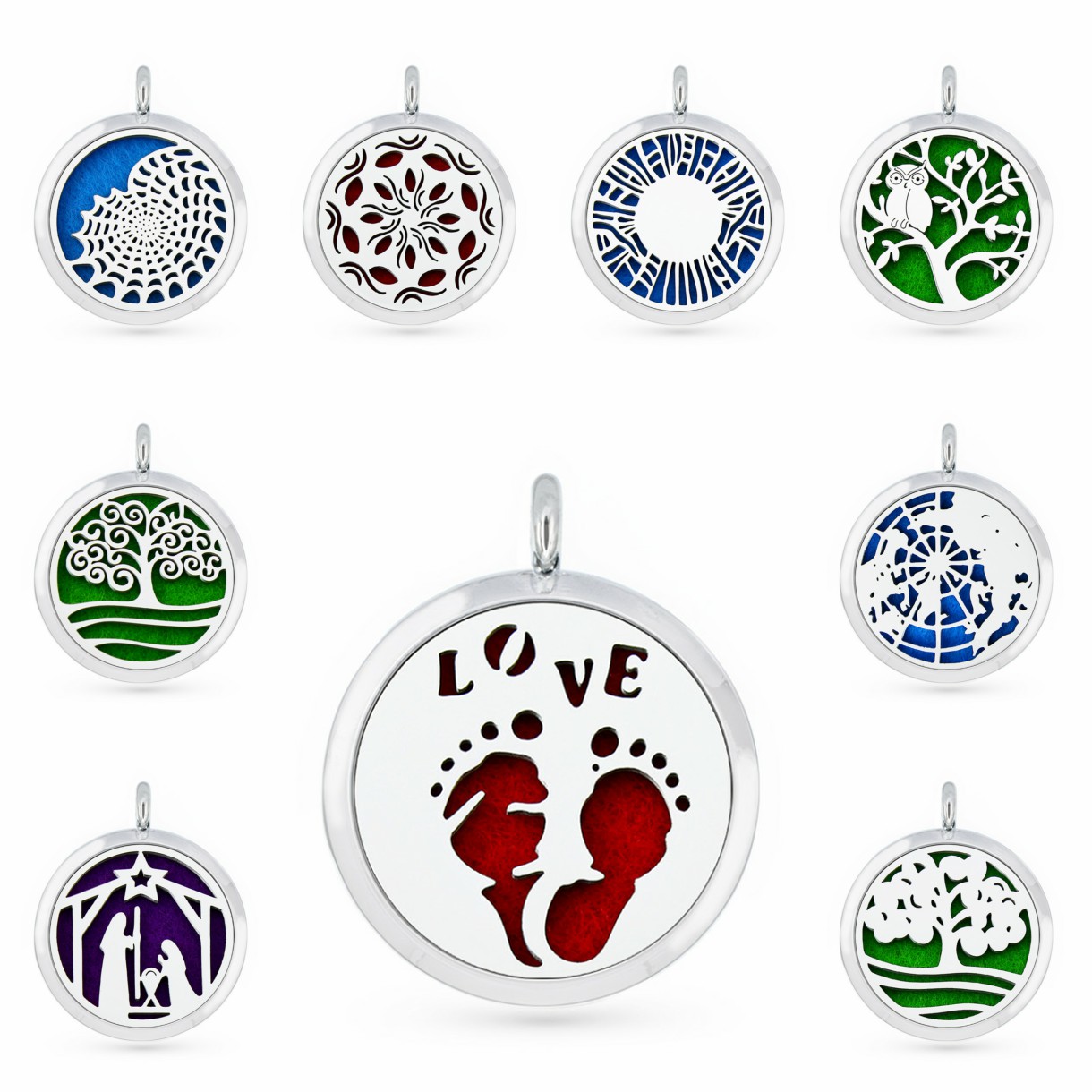 Love Print 30mm Essential Oil Aromatherapy Perfume Necklace Pendant Diffuser Locket Pendant Fit For Necklace Women Jewelry 5pcs Pads, Silver
Love Print 30mm Essential Oil Aromatherapy Perfume Necklace Pendant Diffuser Locket Pendant Fit For Necklace Women Jewelry 5pcs Pads, Silver