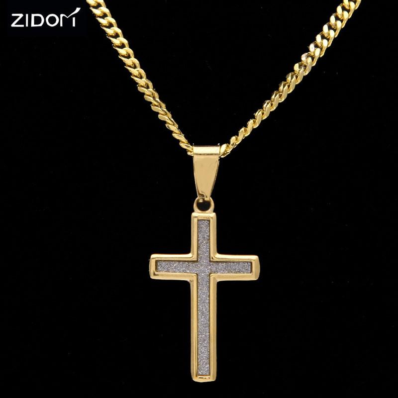 Stainless Steel gold color bling bling Cross pendant necklaces hip hop gifts 60cm long link chain Fashion men and women jewelry 
Stainless Steel gold color bling bling Cross pendant necklaces hip hop gifts 60cm long link chain Fashion men and women jewelry