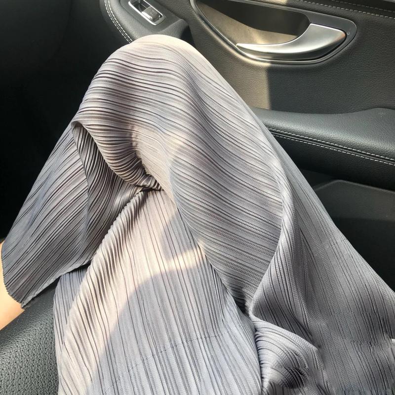 Solid Color Pleated Stretch Women Trousers Elegant Quality Casual Pants Elastic High Waist Summer Female Work Wear Clothes, Black
Solid Color Pleated Stretch Women Trousers Elegant Quality Casual Pants Elastic High Waist Summer Female Work Wear Clothes, Black