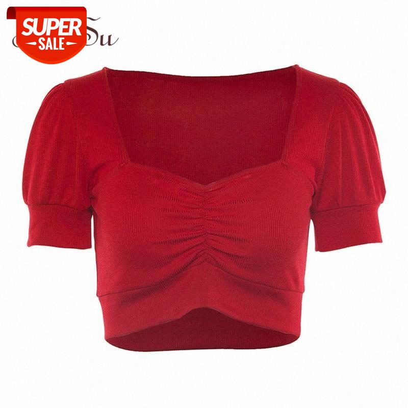 ArtSu Fashion Ladies Basic Tshirt Short Puff Sleeve Red T-shirt Women Crop Top Sexy Friends Tshirt Camiseta Mujer ASTS20694 #pY9k, White
ArtSu Fashion Ladies Basic Tshirt Short Puff Sleeve Red T-shirt Women Crop Top Sexy Friends Tshirt Camiseta Mujer ASTS20694 #pY9k, White