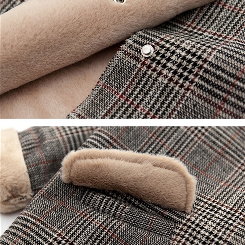 Girls woollen coat children's long thick overcoat 201126