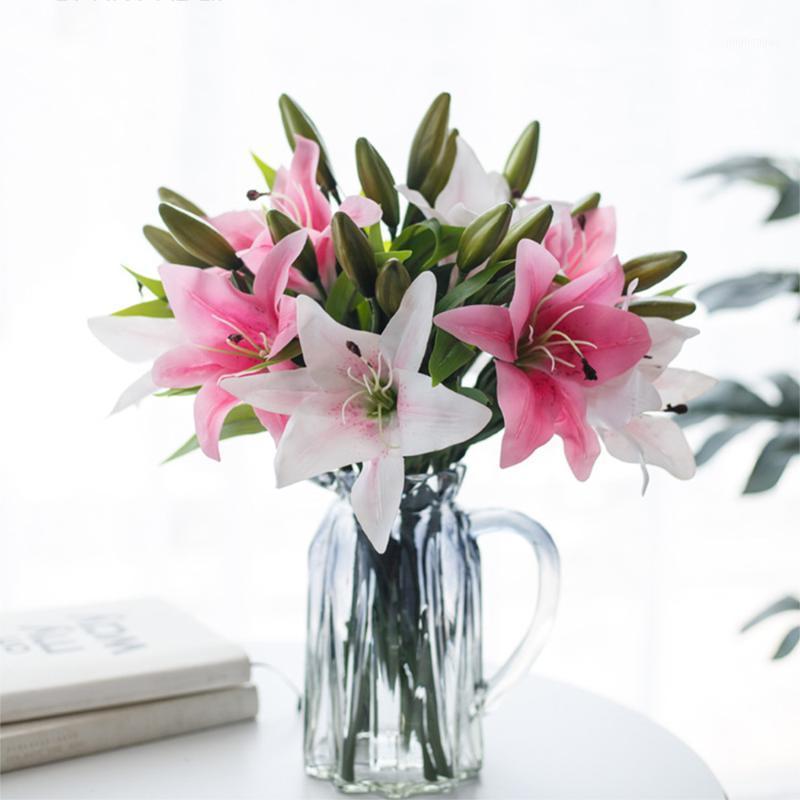 31cm DIY Lily Artificial Flower Silk Artificial Bouquet Fake Flower For Wedding Decoration Flowers for Home Room Decor1
31cm DIY Lily Artificial Flower Silk Artificial Bouquet Fake Flower For Wedding Decoration Flowers for Home Room Decor1