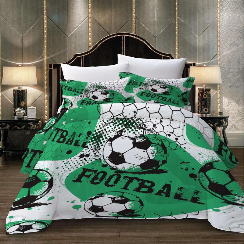 3D Football Green Bedding set Duvet Cover With Pillowcases Full Queen King Size Bedclothes 3pcs home textile, As pic
3D Football Green Bedding set Duvet Cover With Pillowcases Full Queen King Size Bedclothes 3pcs home textile, As pic
