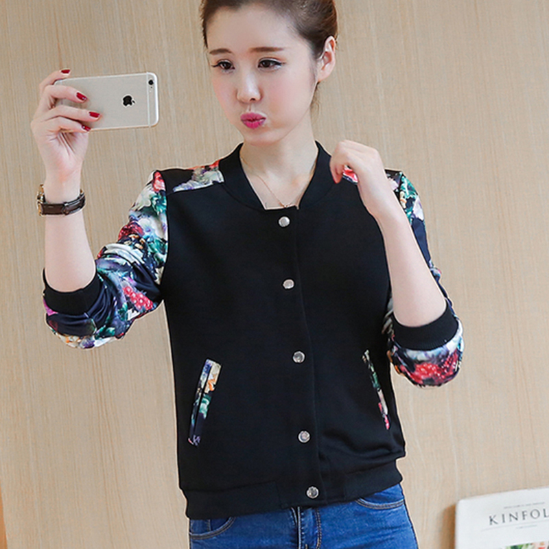 Fashion Spring Bomber Jacket Coat Women Flower Thin Female Jacket Long Sleeve Basic Jackets Elegant Women Plus Size Clothes 201126