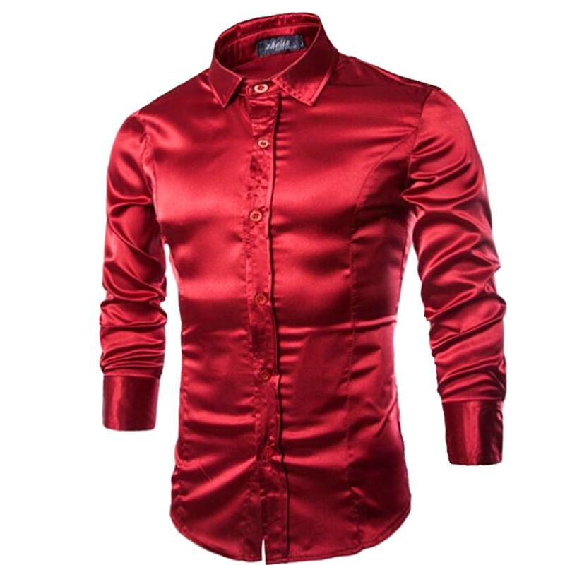 Fashionable Silk Like Casual Men's Bright Face Slim Long Sleeve Shirt New Social Designer Dress Shirts Men Slim Fit Fashions, Black
Fashionable Silk Like Casual Men's Bright Face Slim Long Sleeve Shirt New Social Designer Dress Shirts Men Slim Fit Fashions, Black