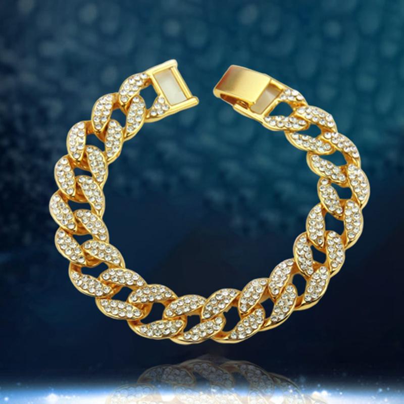 New Fashion Gold Color Rhinestone Necklace for Women Men Miami Cuban Big Hip Hop Necklace 30 Inch Jewelry
New Fashion Gold Color Rhinestone Necklace for Women Men Miami Cuban Big Hip Hop Necklace 30 Inch Jewelry