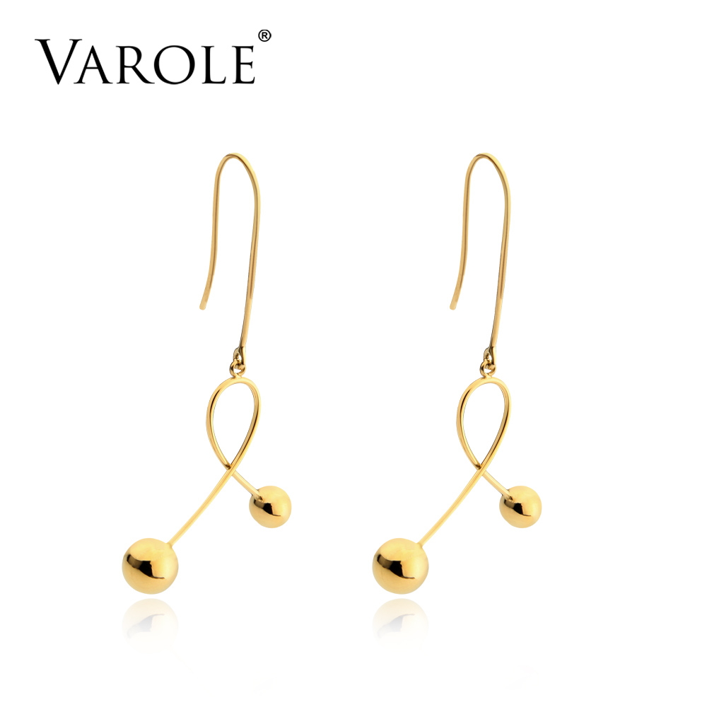 VAROLE Double Ball Dangle Earrings Gold color Dot Earings Drop Earrings For Women Long Earring Jewelry Brincos Feminino Longos
VAROLE Double Ball Dangle Earrings Gold color Dot Earings Drop Earrings For Women Long Earring Jewelry Brincos Feminino Longos