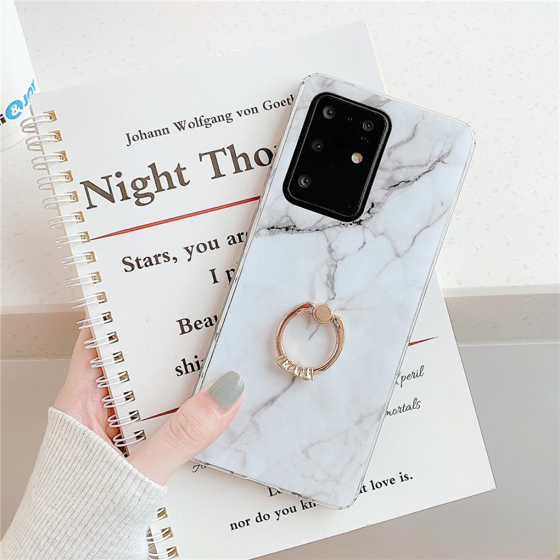 For Galaxy S20 TPU Smooth Marble with Ring Metal Rhinestone Bracket Mobile Phone Protective Case
For Galaxy S20 TPU Smooth Marble with Ring Metal Rhinestone Bracket Mobile Phone Protective Case
