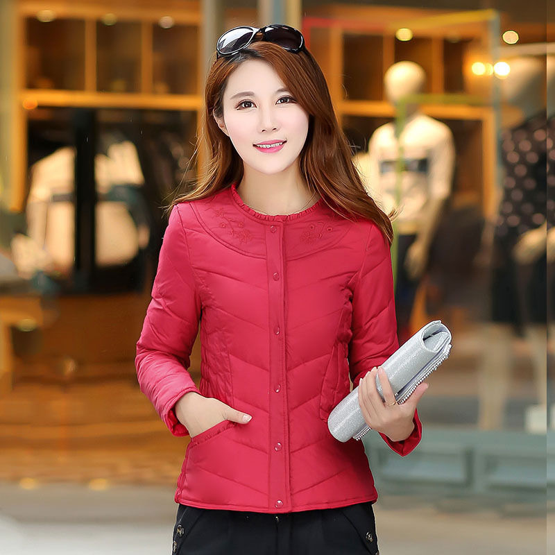 New lightweight down jacket women's short fashion inner liner white duck down winter ultralight warm down jacket 201019