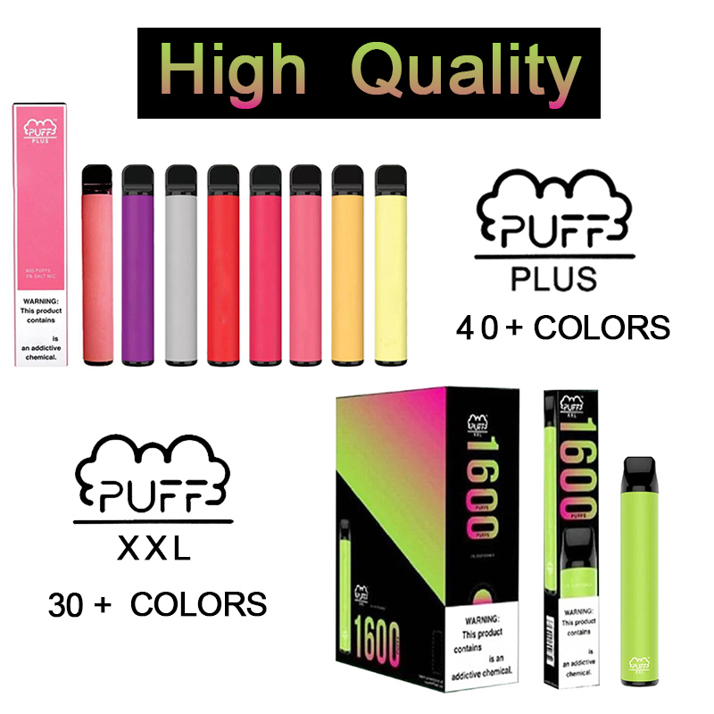 Puff XXL Puff Plus Disposable Device 1600 Puffs Pen 40+ Colors Vape Pre-filled 4ml Pods 850mAh Battery Electronic Cigarette
Puff XXL Puff Plus Disposable Device 1600 Puffs Pen 40+ Colors Vape Pre-filled 4ml Pods 850mAh Battery Electronic Cigarette