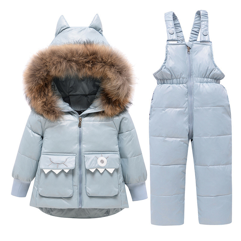 Down Coat Children Clothing Set Hooded Parka Boy Baby Overalls toddler Girl Clothes Winter Warm Down Jacket Kids dinosaur Coat Snowsuit 221007
