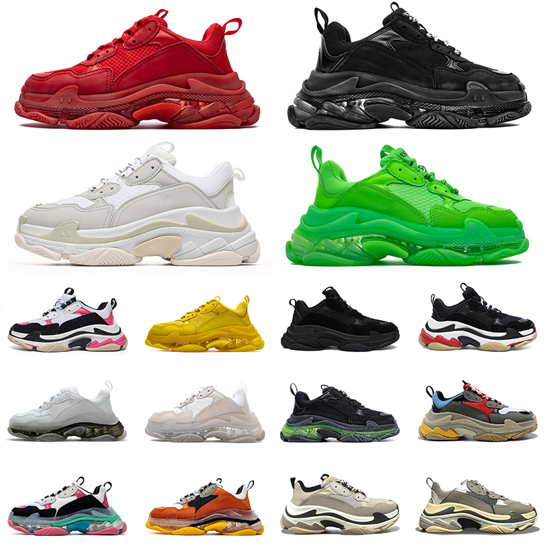 Designers Mens Triple S Fashion Casual Shoes Paris Thick Bottom Red Black Green Pink Grey Outdoor Walking Womens Platform Sneakers, White;red
Designers Mens Triple S Fashion Casual Shoes Paris Thick Bottom Red Black Green Pink Grey Outdoor Walking Womens Platform Sneakers, White;red