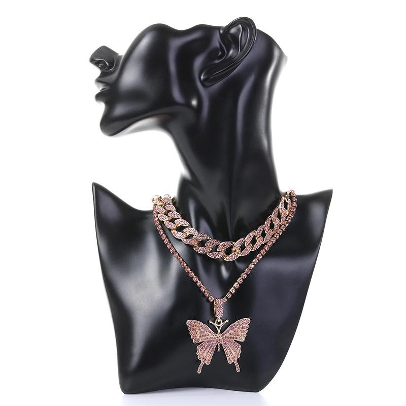 Luxury Women Butterfly Necklace Set Rhinestone Cuban Chain Gold Fashion Iced Out Jewelry Vintage Stainless Steel Hip Hop Pendant
Luxury Women Butterfly Necklace Set Rhinestone Cuban Chain Gold Fashion Iced Out Jewelry Vintage Stainless Steel Hip Hop Pendant