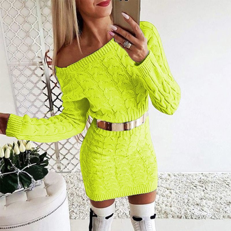 2021 New Sexy Knitted Sweater Autumn Winter Elegant Robe Hiver Streetwear Long Sleeve Mini Short G02k, Black 
2021 New Sexy Knitted Sweater Autumn Winter Elegant Robe Hiver Streetwear Long Sleeve Mini Short G02k, Black