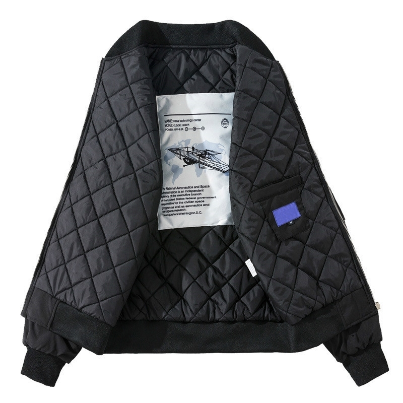 Winter Bomber Jacket Men Fashion Pilot Jacket Rocket Print Baseball Coat Casual Youth Streetwear Outerwear Mens Clothing 201218