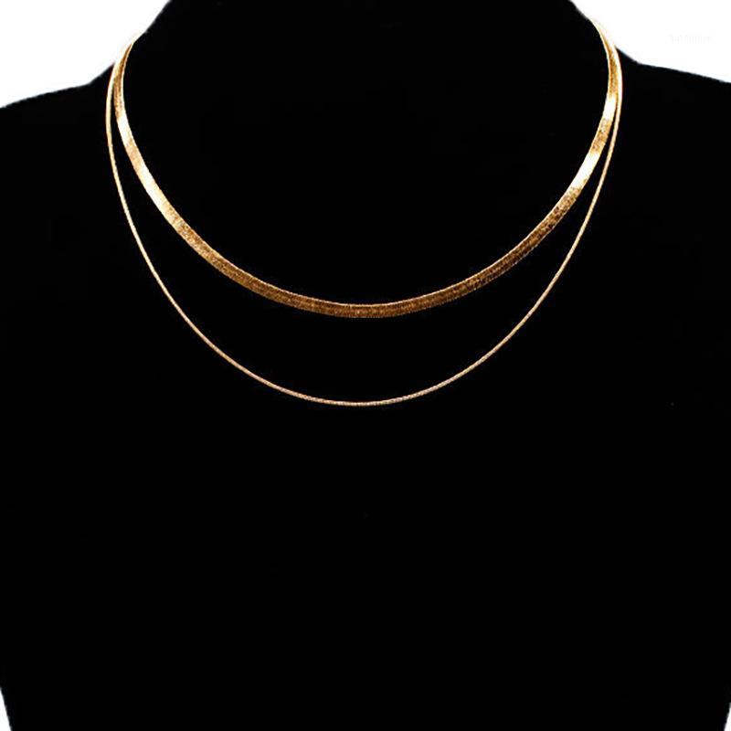 Simple Multilayer Snake Chain Chokers Necklaces for Women Fashion Classic Gold Color Exquisite Party Elegant Necklace Jewelry1
Simple Multilayer Snake Chain Chokers Necklaces for Women Fashion Classic Gold Color Exquisite Party Elegant Necklace Jewelry1