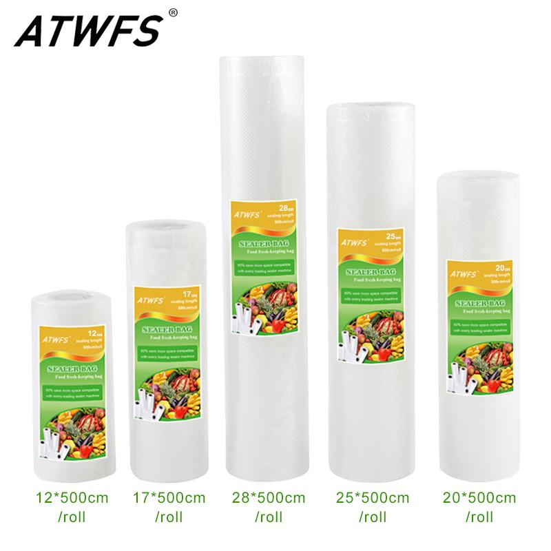 ATWFS 5 Rolls/Lot Kitchen Vacuum Bag Storage Bags For Vacuum Sealer Fresh Long Keeping 12+17+20+25+28cm*500cm
ATWFS 5 Rolls/Lot Kitchen Vacuum Bag Storage Bags For Vacuum Sealer Fresh Long Keeping 12+17+20+25+28cm*500cm