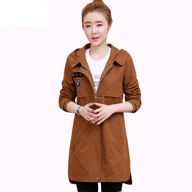 2020 boutique windbreaker female Medium length fashion Slim thin spring new Hooded plus size autumn jacket women clothing OKXGNZ, Khaki
2020 boutique windbreaker female Medium length fashion Slim thin spring new Hooded plus size autumn jacket women clothing OKXGNZ, Khaki