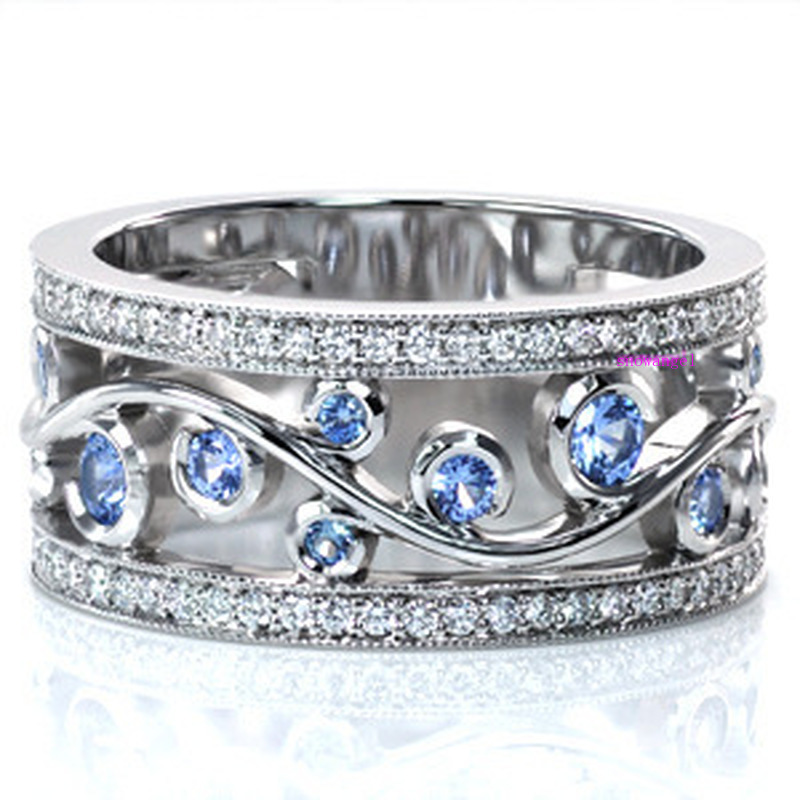 High-endNew Exquisite Modeling Geometric Line Hollowed Out with Two Color Zircon Ring, Silver
High-endNew Exquisite Modeling Geometric Line Hollowed Out with Two Color Zircon Ring, Silver