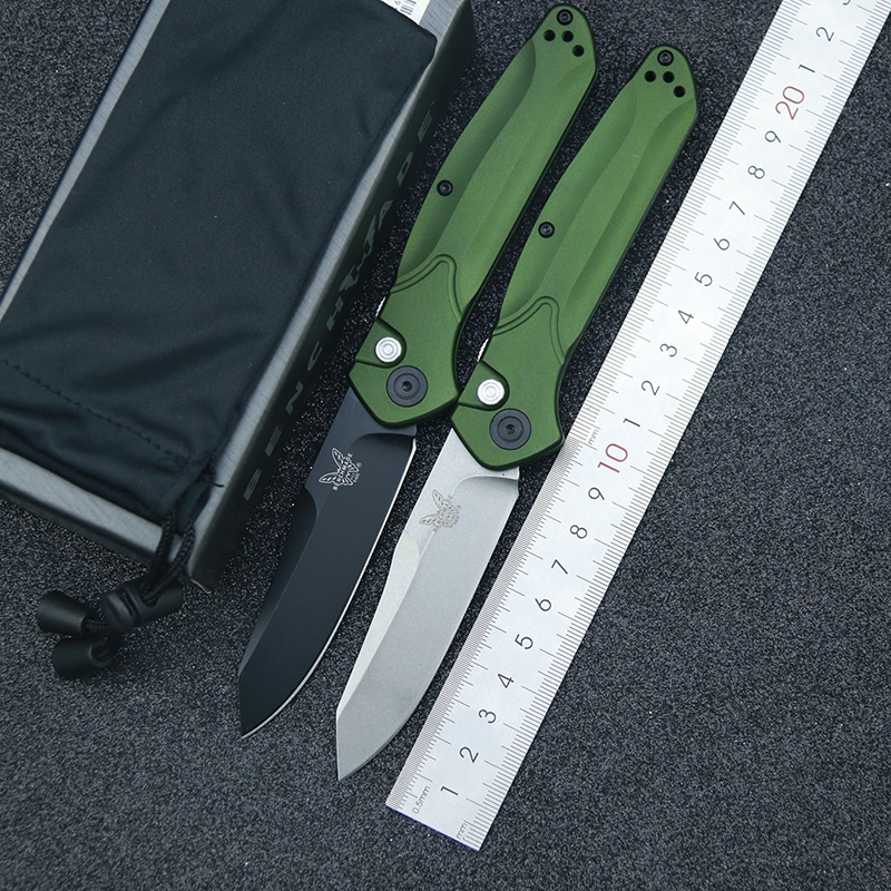 Benchmade 9400/9400BK Osborne AUTO Folding Knife 3.4" S30V Black/Satin Plain Blade, Green Aluminum Handles BM 940 BM940 Automatic Knife
Benchmade 9400/9400BK Osborne AUTO Folding Knife 3.4" S30V Black/Satin Plain Blade, Green Aluminum Handles BM 940 BM940 Automatic Knife