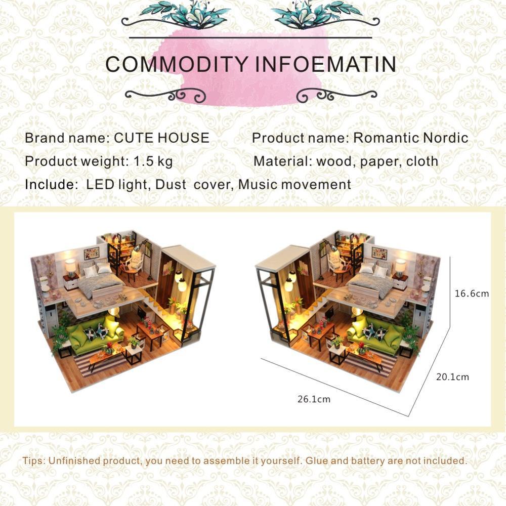 Cutebee Doll House Furniture Miniature Dollhouse DIY Miniature House Room Box Theatre Toys for Casa DIY Dollhouse N LJ201126