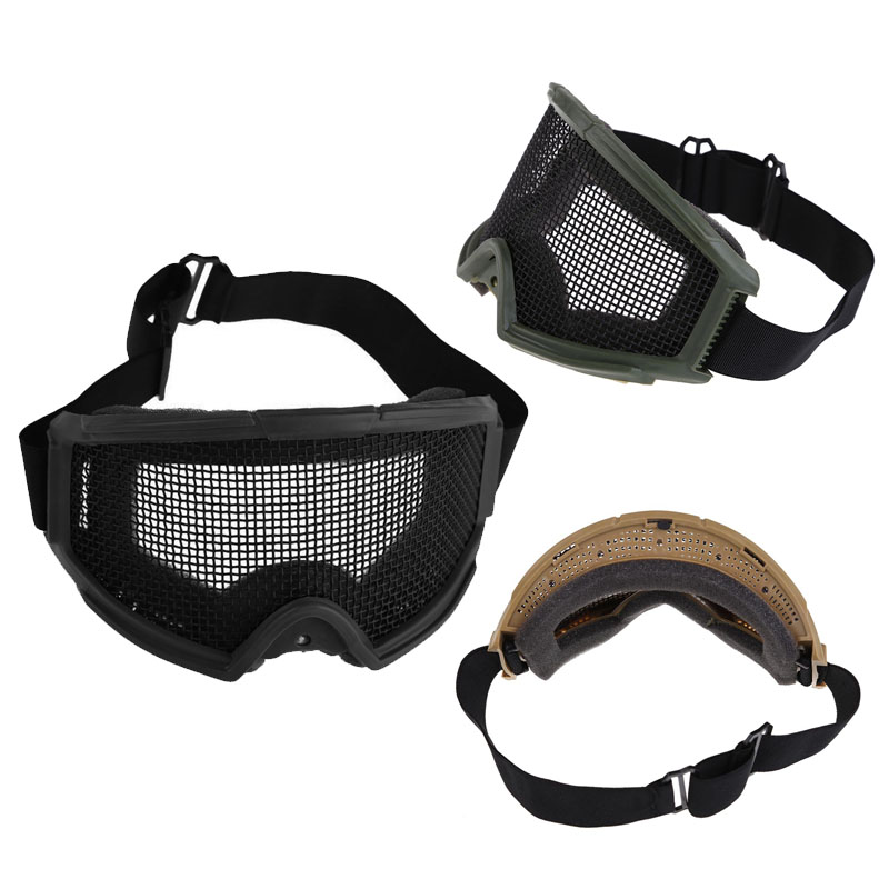 Tactical airsoft Metal Steel Wire Mesh Goggles Outdoor Sports CS Hunting Protection Gear shooting NO02-202, Black
Tactical airsoft Metal Steel Wire Mesh Goggles Outdoor Sports CS Hunting Protection Gear shooting NO02-202, Black