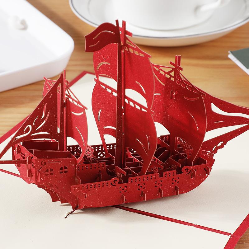 3D Hollow out Stereo Sailboat Greeting Cards Creative Business Card Christmas Holiday Thank Cards
3D Hollow out Stereo Sailboat Greeting Cards Creative Business Card Christmas Holiday Thank Cards