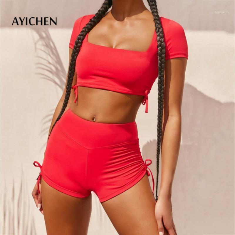 AYICHEN Women Sexy Short Sleeve Yoga Set 2 Piece Seamless Sport Suit Gym Clothes Fitness Top Shirt High Waist Shorts Sportswear1, N1875p
AYICHEN Women Sexy Short Sleeve Yoga Set 2 Piece Seamless Sport Suit Gym Clothes Fitness Top Shirt High Waist Shorts Sportswear1, N1875p