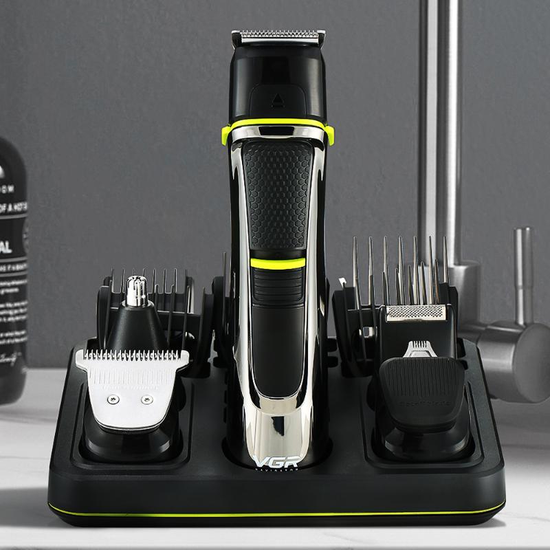 VGR 5 in 1 Professional Rechargeable Carving Shave Hair Clipper Black Washable Steel Blade Barber Electric Hair Trimmer Kit
VGR 5 in 1 Professional Rechargeable Carving Shave Hair Clipper Black Washable Steel Blade Barber Electric Hair Trimmer Kit
