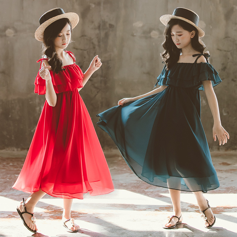High quality Girls' dress For Summer New Sling chiffon girl princess dress For Leisure beach 9 10 11 12Yrs children's Clothes F1217, Red;yellow
High quality Girls' dress For Summer New Sling chiffon girl princess dress For Leisure beach 9 10 11 12Yrs children's Clothes F1217, Red;yellow