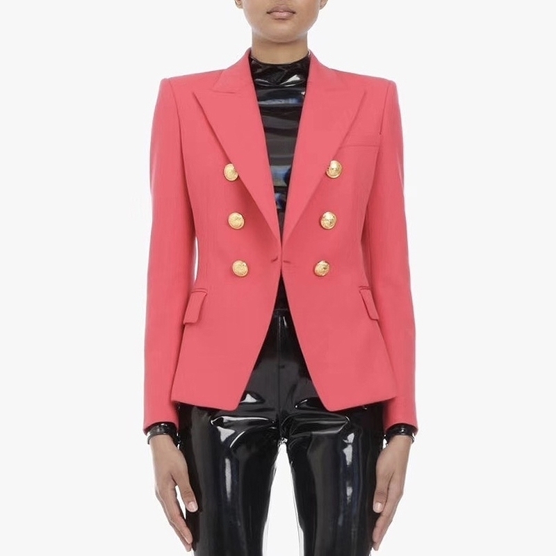 HIGH QUALITY Newest Designer Blazer Women's Double Breasted Metal Lion Buttons Slim Fitting Blazer Jacket Watermelon Red 201201, Beige
HIGH QUALITY Newest Designer Blazer Women's Double Breasted Metal Lion Buttons Slim Fitting Blazer Jacket Watermelon Red 201201, Beige