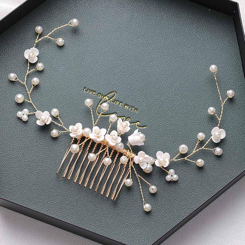 Flower Pearls Hair Comb Clips Headbands For Women Party Crown Bridal Wedding Hair Jewelry Accessories Long Hairbands FORSEVEN
Flower Pearls Hair Comb Clips Headbands For Women Party Crown Bridal Wedding Hair Jewelry Accessories Long Hairbands FORSEVEN