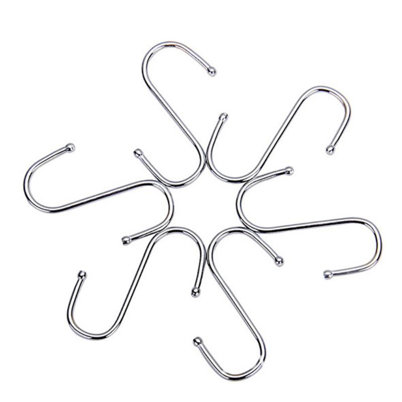 12pcs Hangers Kitchen Storage Rack S-shape Household Organizer Bathroom Hook Silver Practical Stainless Steel
12pcs Hangers Kitchen Storage Rack S-shape Household Organizer Bathroom Hook Silver Practical Stainless Steel