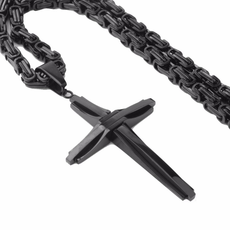 Newest Design Black color Cross Pendant Necklace Stainless Steel Link 5mm Byzantine Chain Fashion Mens Womens Jewelry
Newest Design Black color Cross Pendant Necklace Stainless Steel Link 5mm Byzantine Chain Fashion Mens Womens Jewelry