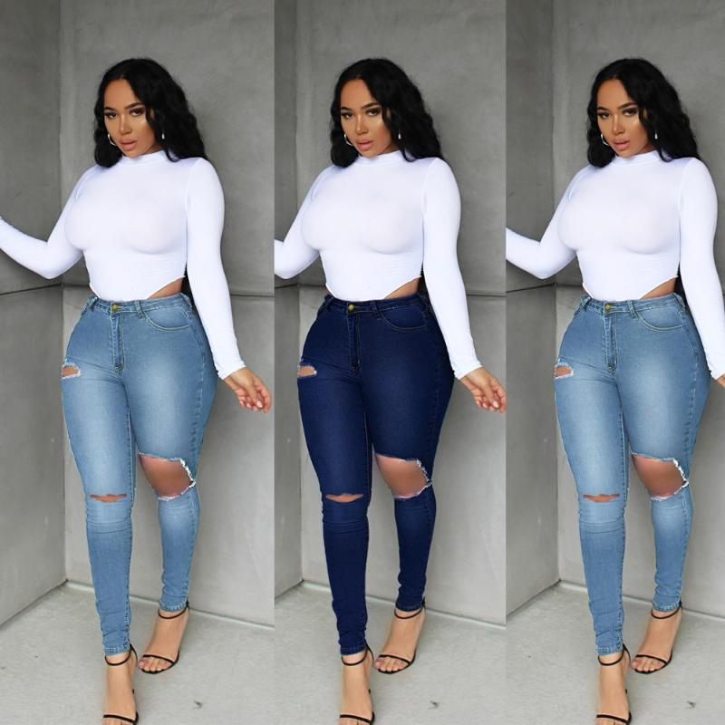 Slim female jeans simple ripped jeans ladies hot-selling thin buttocks high waist button female pencil pants, Wymyfs--pt8439--1
Slim female jeans simple ripped jeans ladies hot-selling thin buttocks high waist button female pencil pants, Wymyfs--pt8439--1