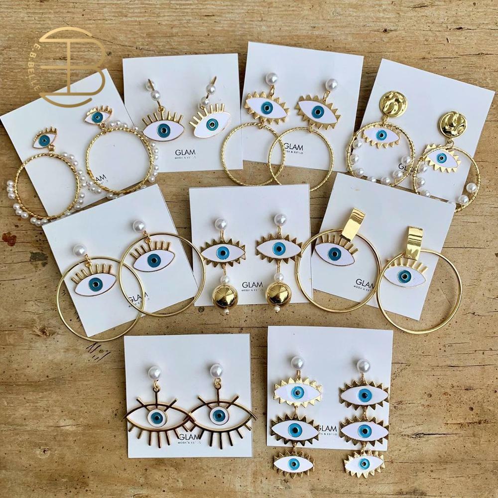 2020 Street Style Orrbel Accessories Fashion Gold Color Geometric Loop Pearl Enamel Evil Eye Declaration Earrings for Women
2020 Street Style Orrbel Accessories Fashion Gold Color Geometric Loop Pearl Enamel Evil Eye Declaration Earrings for Women