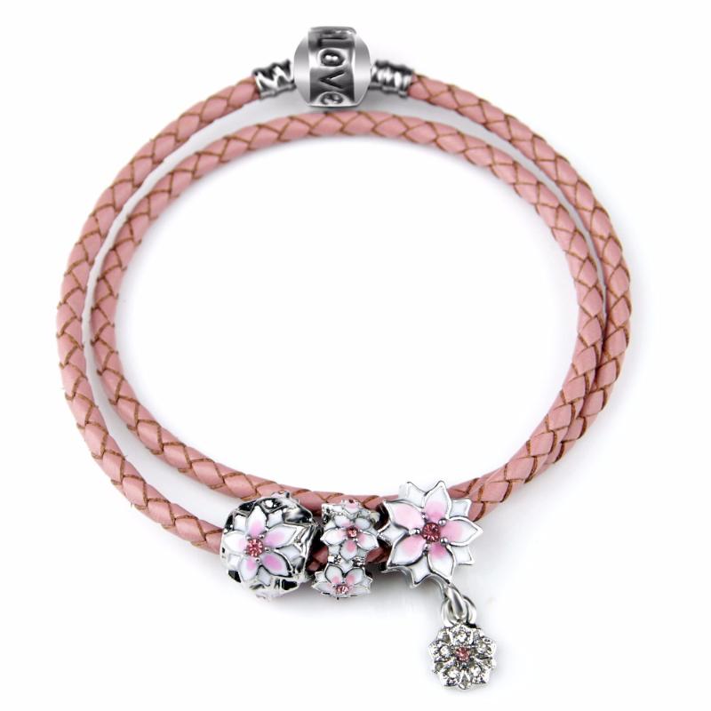 Wrap Leather Bracelets & Bangles With Silver Plated Bead Charms Fit P Bracelet for Women Christmas Gift
Wrap Leather Bracelets & Bangles With Silver Plated Bead Charms Fit P Bracelet for Women Christmas Gift