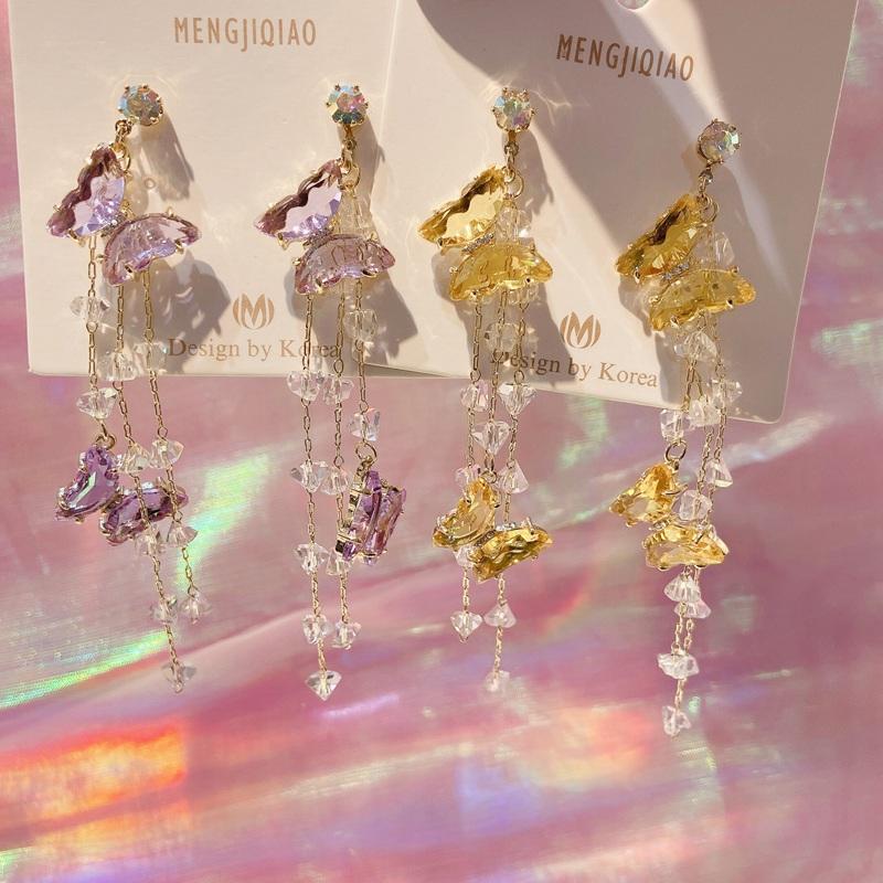MENGJIQIAO Korean Elegant Colorful Crystal Butterfly Drop Earrings For Women Girls Holiday Tassel Long Pendientes Party Jewelry
MENGJIQIAO Korean Elegant Colorful Crystal Butterfly Drop Earrings For Women Girls Holiday Tassel Long Pendientes Party Jewelry