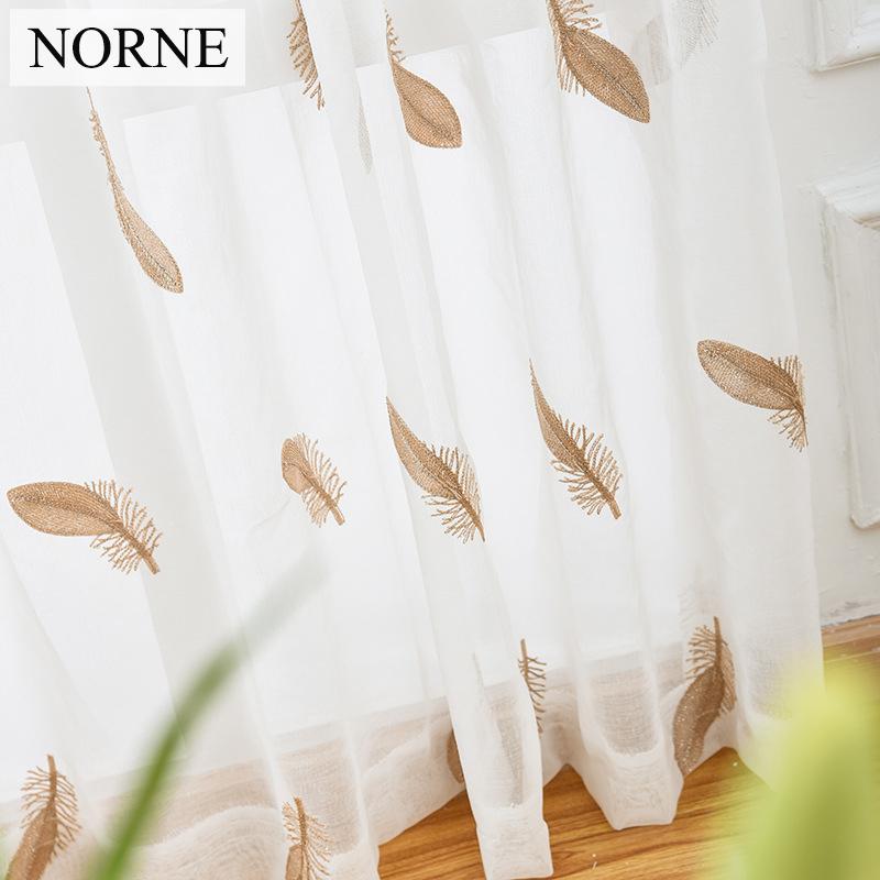 NORNE Embroidered Semi White Voiles Peacock Feathers Tulle Sheer Curtains for Living Room,Kitchen Drape Treatment for Bedroom
NORNE Embroidered Semi White Voiles Peacock Feathers Tulle Sheer Curtains for Living Room,Kitchen Drape Treatment for Bedroom