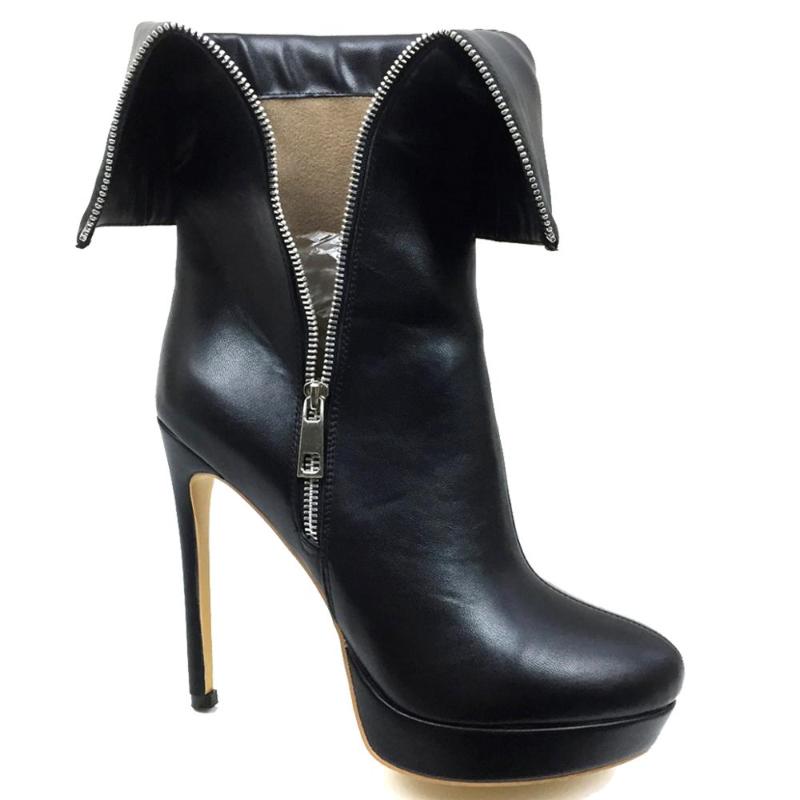 Women's Round Toe High Heels Ankle Boots Platform Outside Zipper Booties Clubwear Party Autumn Winter Shoes Black, As pic
Women's Round Toe High Heels Ankle Boots Platform Outside Zipper Booties Clubwear Party Autumn Winter Shoes Black, As pic