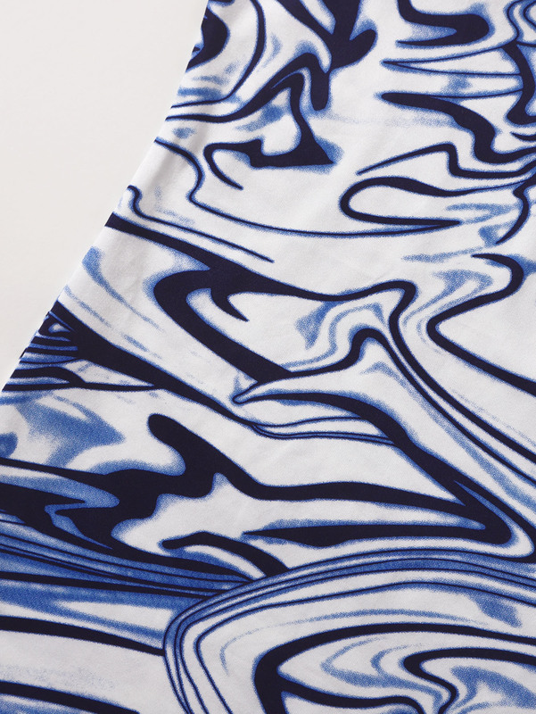 Girls Marble Print Dress SHE