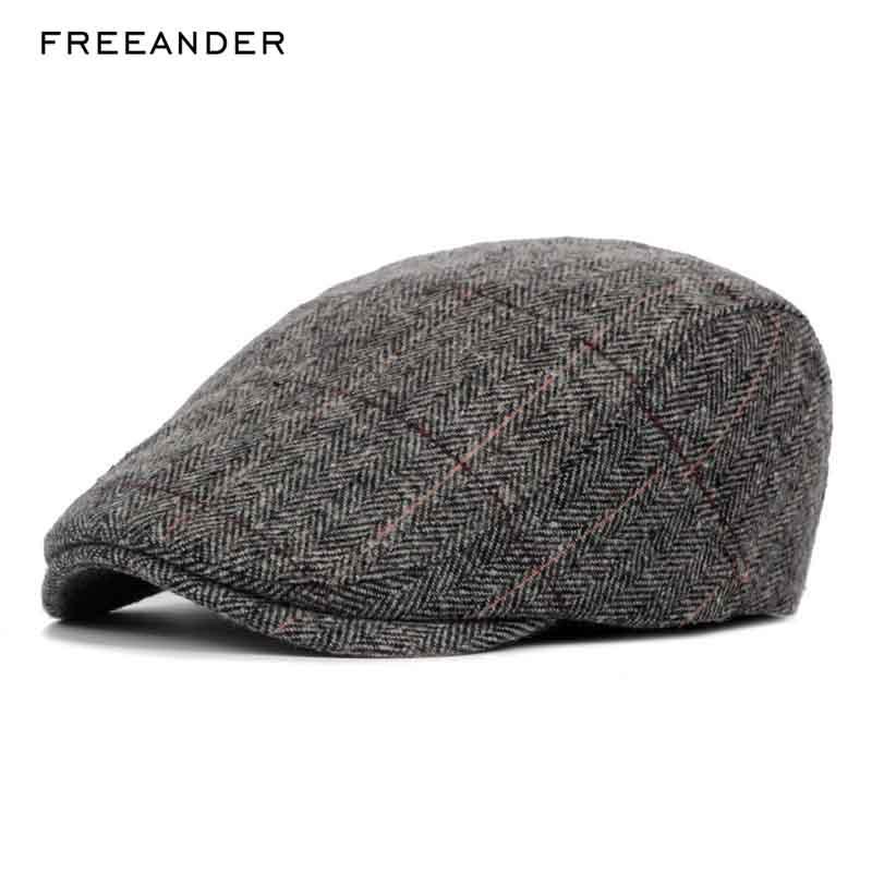 Freeander Knit Beret Hat man British Vintage Style 2020 Autumn New Hats High Quality Woman Fashion Beret Flat Gatsby Driving Cap, Brown 
Freeander Knit Beret Hat man British Vintage Style 2020 Autumn New Hats High Quality Woman Fashion Beret Flat Gatsby Driving Cap, Brown