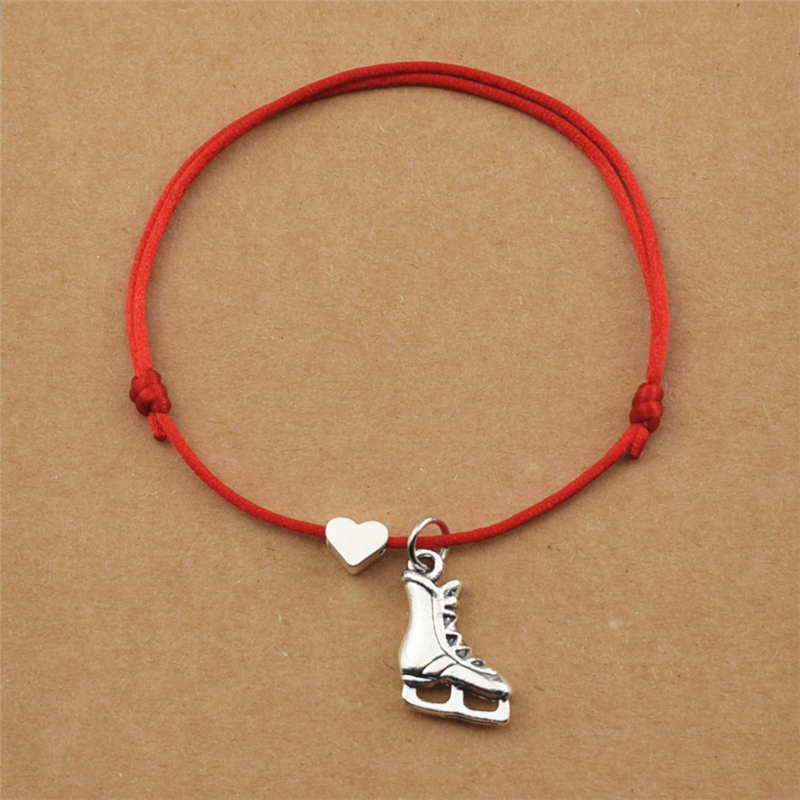 Personality Ice Skates Pendant Heart Charm Adjustable Black Red Cord Bracelets for Women Men Skating Shoes Jewelry Gifts
Personality Ice Skates Pendant Heart Charm Adjustable Black Red Cord Bracelets for Women Men Skating Shoes Jewelry Gifts