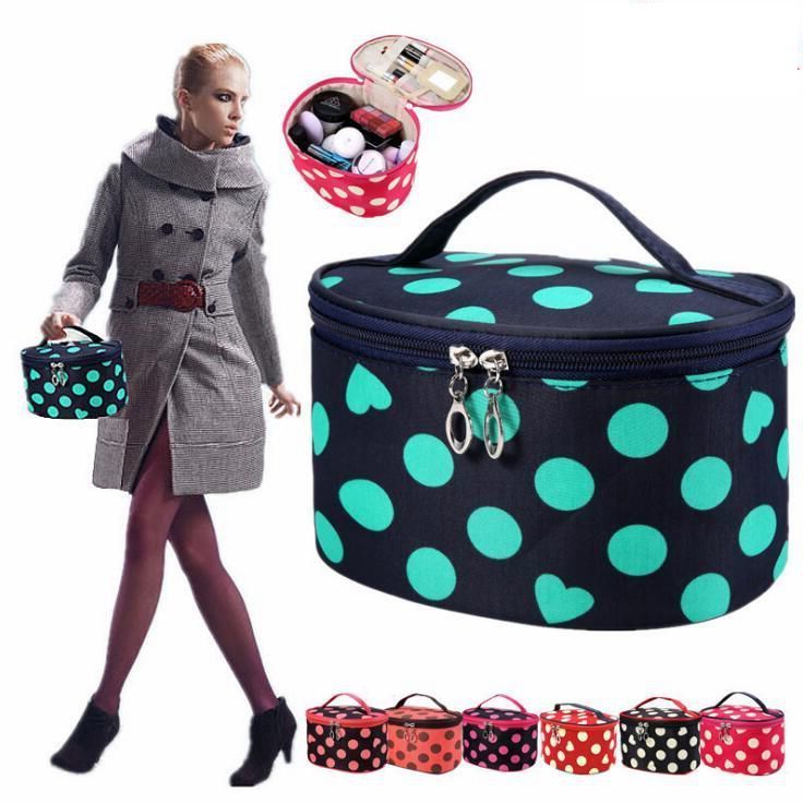 Travel Cosmetic Bag Makeup Case Dot Portable Organizer Cosmetic Bag Travel Pouch Polka Dots Printed Toiletry Bags LJJK951
Travel Cosmetic Bag Makeup Case Dot Portable Organizer Cosmetic Bag Travel Pouch Polka Dots Printed Toiletry Bags LJJK951