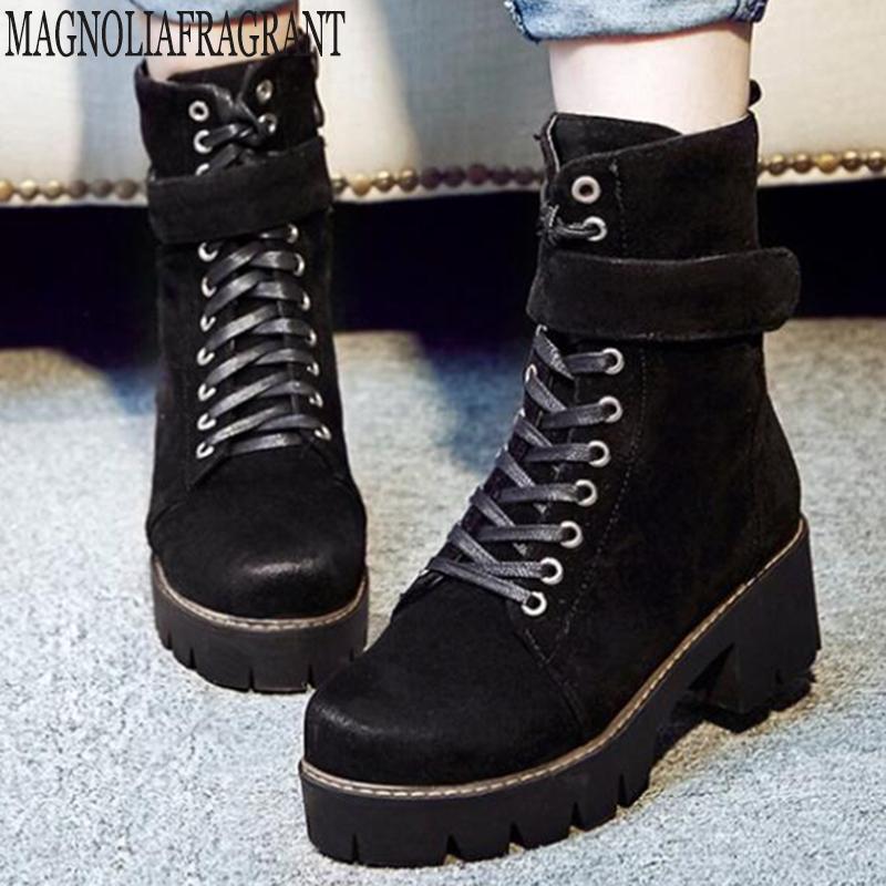 Fashion Leather ankle Boots Woman shoes Winter Warm Lace-up short Boots For Woman High Quality Waterproof Platform y603, Black
Fashion Leather ankle Boots Woman shoes Winter Warm Lace-up short Boots For Woman High Quality Waterproof Platform y603, Black