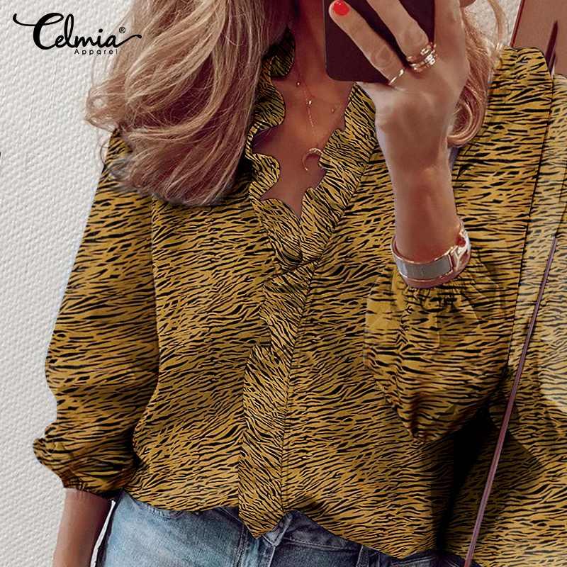 Celmia Vintage Zebra Pattern Shirts Women Ruffles Blouses 2020 Autumn Casual Long Sleeve Sexy V-Neck Loose Tops Plus Size Blusas, Green
Celmia Vintage Zebra Pattern Shirts Women Ruffles Blouses 2020 Autumn Casual Long Sleeve Sexy V-Neck Loose Tops Plus Size Blusas, Green