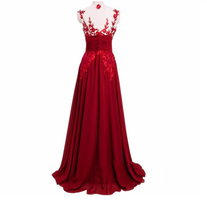 New Arrival Heavy Appliques Evening Dress Long Charming Sleeveless Hollow Out A line Formal Party Dress with Beading 201114