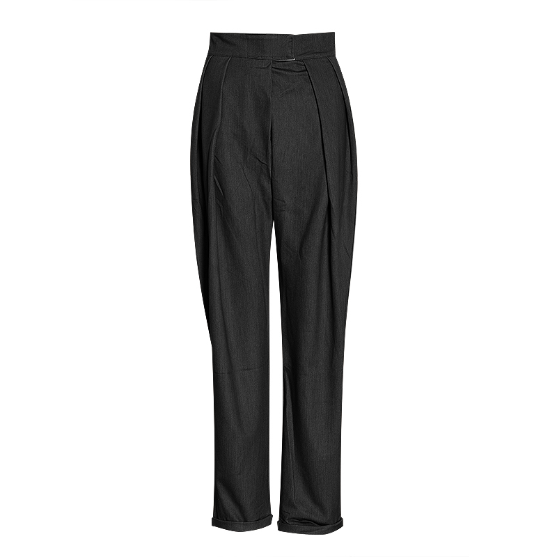 TWOTWINSTYLE Ruched Women's Trousers Elastic High Waist Pocket Loose Harem Long Pants Female Autumn Streetwear Fashion New 201111