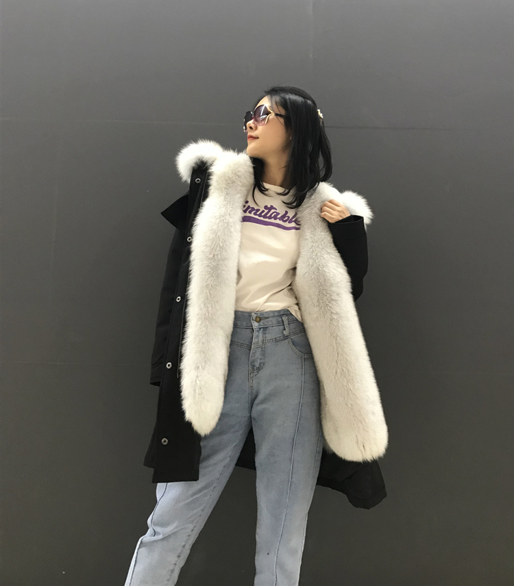 Parker Women Coat Raccoon Skin Hoodie Rex Rabbit Fur Lining Coats with Female Deployable Raccoon-skin Fox Collar V9eq, Turquoise
Parker Women Coat Raccoon Skin Hoodie Rex Rabbit Fur Lining Coats with Female Deployable Raccoon-skin Fox Collar V9eq, Turquoise